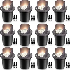 12W Low Voltage Landscape Lights Waterproof Outdoor In-Ground Lights Shielded LE