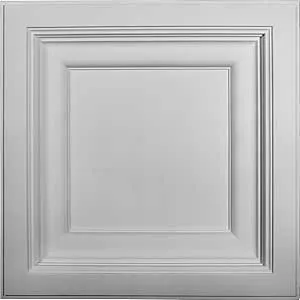 Ekena Millwork CT24X24CL-CASE-10 Classic Ceiilng Tiles, 24"W x 24"H x 2 7/8"P (10-Pack), Primed