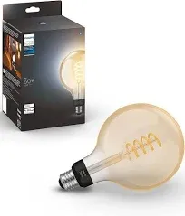 Philips Hue White Ambiance Filament G40 Globe Smart Bulb