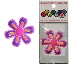 Jibbitz Rubber Phone Case Charm for Crocs O-Dial (Pink/Purple Flower)