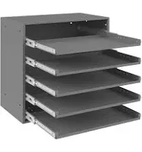 Durham 305B-95, HD Bearing Slide Rack for 5 Large Compartment Boxes