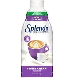 Splenda Sugar Free, Low Calorie Sweet Cream Coffee Creamer, 8 Fl Ounces Bottle