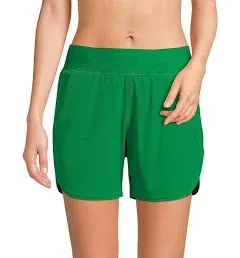 Lands' End Women's 5" Quick Dry Swim Shorts with Panty