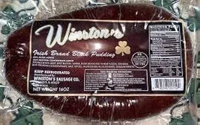 Winstons Irish Black Pudding 16/oz per 4-Pack