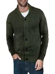 x Ray Men's Shawl Collar Cardigan in Olive Size Medium