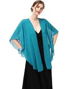 Womens Chiffon Shawls and Wraps Wedding Party Sheer Shawl Scarf for Evening Dresses Accessories Cover Up