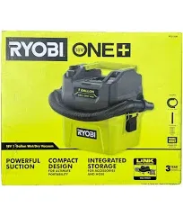 RYOBI Wet/Dry Vacuum 18-V+1-Gal+Cor<wbr/>dless+Compact Design+Lightwe<wbr/>ight (Tool-Only)