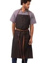 CHEF WORKS Urban Collection Memphis Bib Apron, Cotton Denim AB035-BLK