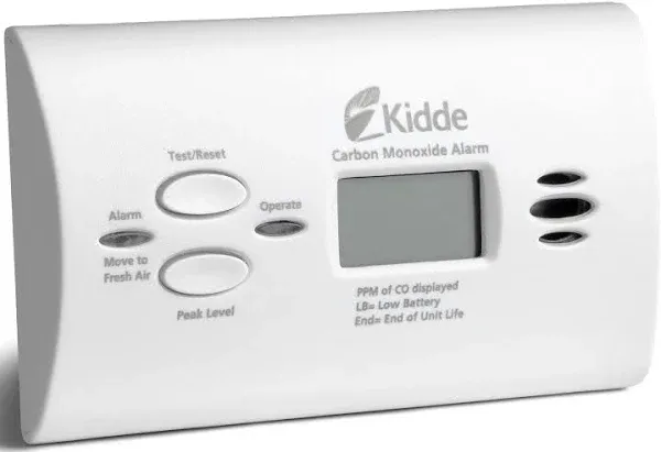 Kidde Battery Operated Carbon Monoxide Alarm with Digital Display