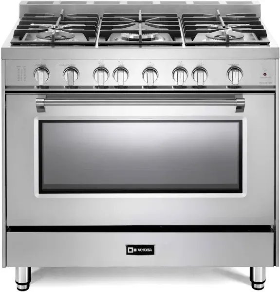 Verona Designer 36 Inch Gas Single Oven Range VDFSGG365W