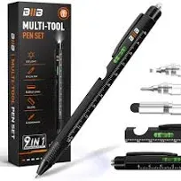 BIIB Stocking Stuffers for Adults Men, 9 in 1 Multitool Pen Gifts for Dad, Gifts for Men Him Grandpa, Mens Stocking Stuffers for Him, Dad Gifts for Men Who Have Everything, Personalized Gifts for Men