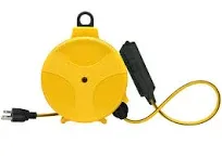 Designers Edge E315 20-Foot Yellow Retractable Extension Cord Reel 1