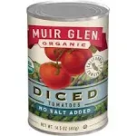 Muir Glen Diced Tomatoes, Organic, No Salt Added - 14.5 oz