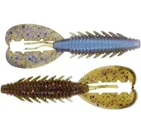 X Zone 3.5" Adrenaline Craw Jr. | Crawfish Lures for Bass, Trout, and More, Classic Aggressive Crayfish Lure Designed by Tournament Winner Brandon Palaniuk (7 Pack)