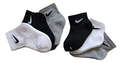 Nike Cushioned Ankle No Show Socks 6-Pack (Little Kid)