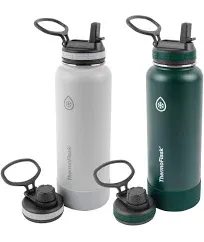 ThermoFlask 40 oz Double Wall Vacuum Insulated Stainless Steel Water Bottles (2-Pack)