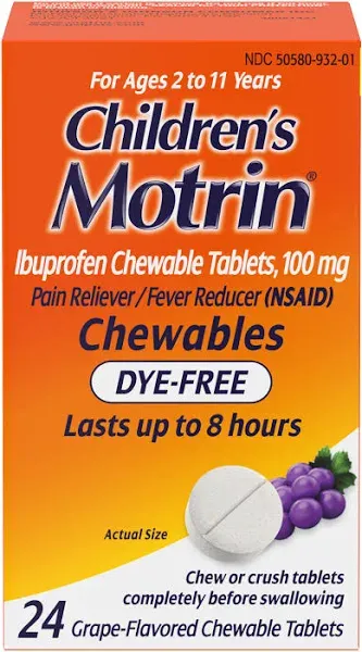 Children's Motrin Ibuprofen Chewable Tablets