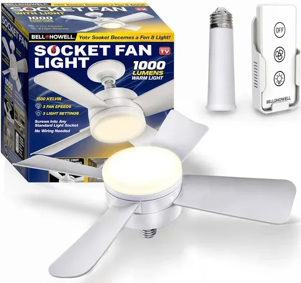 Bell Howell Socket Fan Light