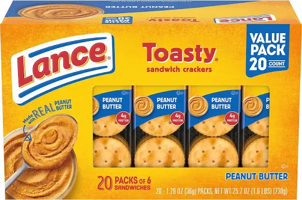 Lance Toasty Peanut Butter Sandwich Crackers