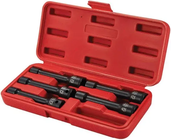 SUNEX TOOLS Head Bolt Impact Socket Set 1/2&#034; Drive Heavy-duty Metric (5-Piece)