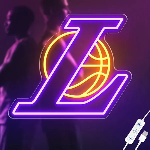 ACOPAEY Basketball Neon Sign 13×11 Inch Basketball Led Neon Light Dimmable Led Neon Signs for Wall Decor