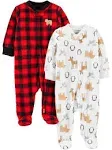 Simple Joys by Carter's Baby Holiday Fleece Footed Sleep and Play, Pack of 2