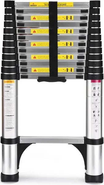 SocTone 10.5 FT Aluminum Lightweight Extension Ladder