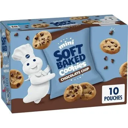 Pillsbury Soft Baked Mini Chocolate Chip Cookies, 1.5 Ounce (28 Pack)