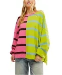 Free People Women's Uptown Stripe Pullover