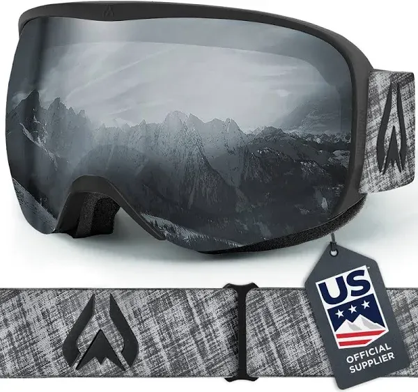 Wildhorn Outfitters Cristo Ski Snow Goggles Unisex - Stealth Jet Black 