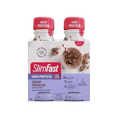 Slim Fast Advanced Nutrition Meal Replacement, 4 Pack, Creamy Chocolate - 11 oz | CVS