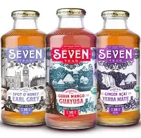 SevenTeas Energy Variety Pack of Teas, 16 OZ (Pack of 12 Bottles), Organic, Bottled Iced Teas