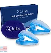 ZQuiet, Anti-Snoring Mouthpiece, Comfort Size #2, Single Refill, Blue Made in...