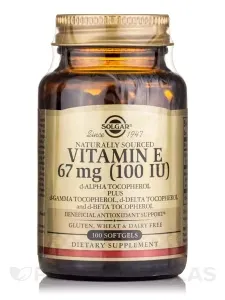 Vitamin E 67 mg (100 IU) (d-Alpha Tocopherol & Mixed Tocopherols) - 100 Softgels