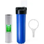 iSpring 1-Stage Whole House Water Filtration System w/ 20-Inch Carbon Block-WGB12B - Blue