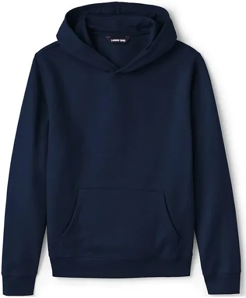 Lands' End Women Hooded Pullover Sweatshirt, Black,  NWT