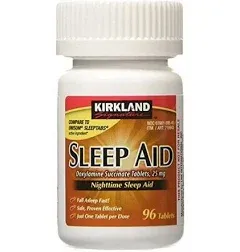 Sleep Aid Doxylamine Succinate 25 Mg, 96-Count (1 Bottle) Nighttime Sleep Aid