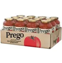 Prego 100% Natural Traditional Pasta Sauce (24 Ounce, Pack Of 12)