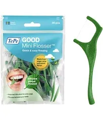 Tepe Miniflosser GOOD 36 Pieces Biodegradable Dental Floss Holder 10 Pack