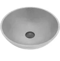 Vigo Ravenna 16"L x 16"W x 5"H Concreto Stone Round Bathroom Vessel Sink VG04066