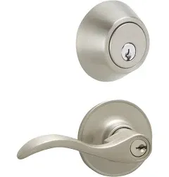 Dexter Seville Satin Nickel Deadbolt and Lever Combo