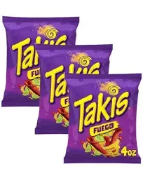 Takis Fuego 14 ct, 9.9 oz Sharing Size Case, Hot Chili Pepper & Lime Flavored Extreme Spicy Rolled Tortilla Chips