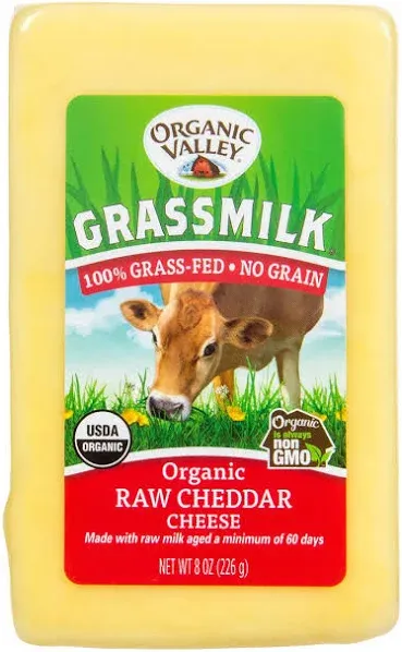 Organic Valley Grassmilk Raw Cheddar Cheese