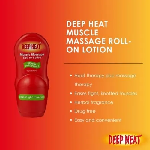 Deep Heat Muscle Massage Roll-On Lotion