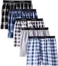 Hanes Ultimate Men's Boxer Underwear, Moisture-Wicking, 5-Pack Assorted XL