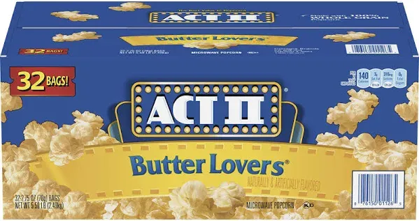 Act II Butter Lovers Microwave Popcorn