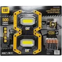 CAT LED Work Lights 500 Lumens Rugged Magnetic Rotating Handle 2 Pack