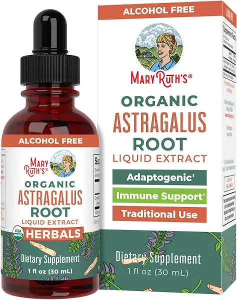 MaryRuth Organic Astragalus Drops for Immunity &amp; Heart, Vegan 1 Fl Oz, New