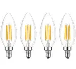 E14 Base LED Filament Candle Shape Light Bulb,E14 European Base Bulb,Warm Whi...