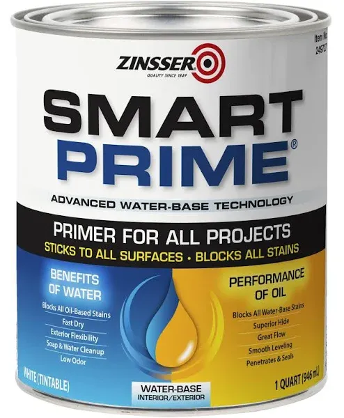 Zinsser Smart Prime Primer - 1 qt can 